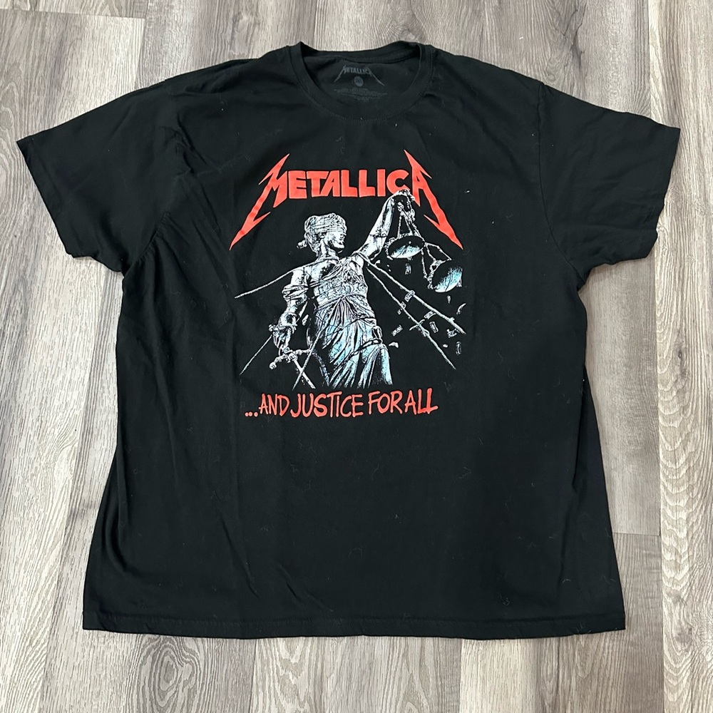 Metallica And Justice For All tee shirt 2XL XXL  black t-shirt rock music